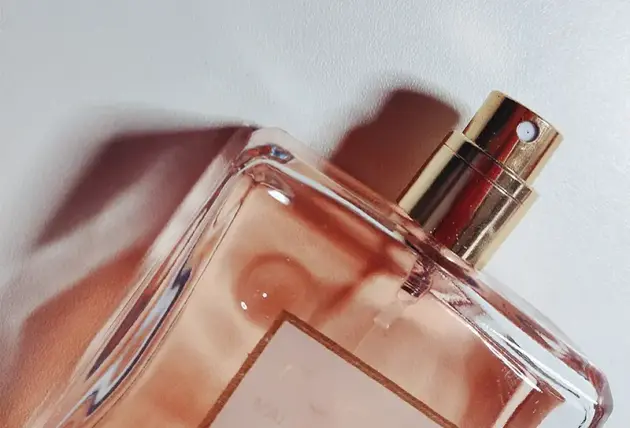 Perfume bottle close up